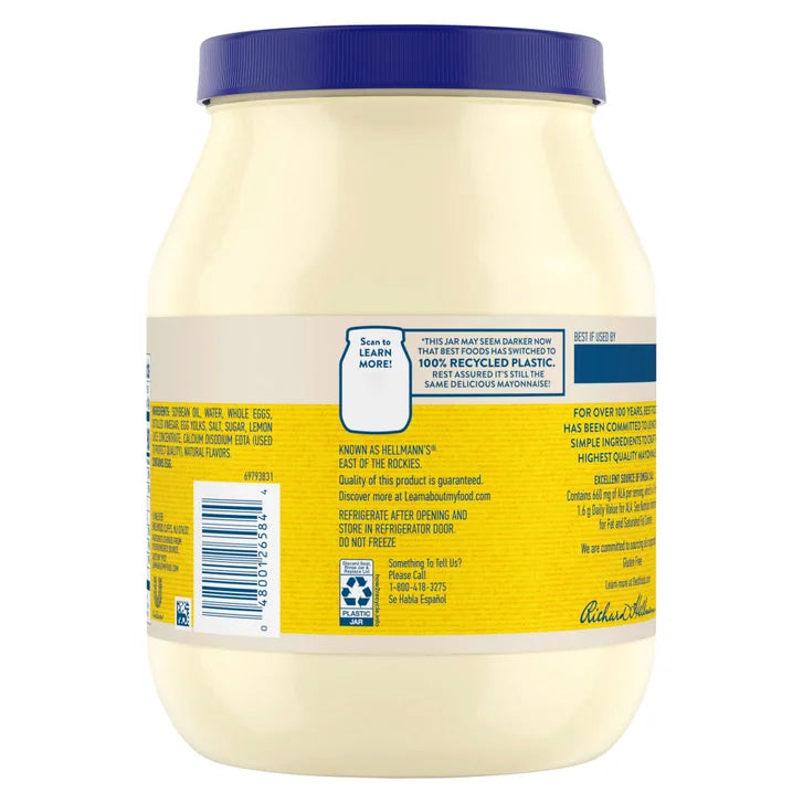 Best Foods, Real Mayonnaise, 64 oz
