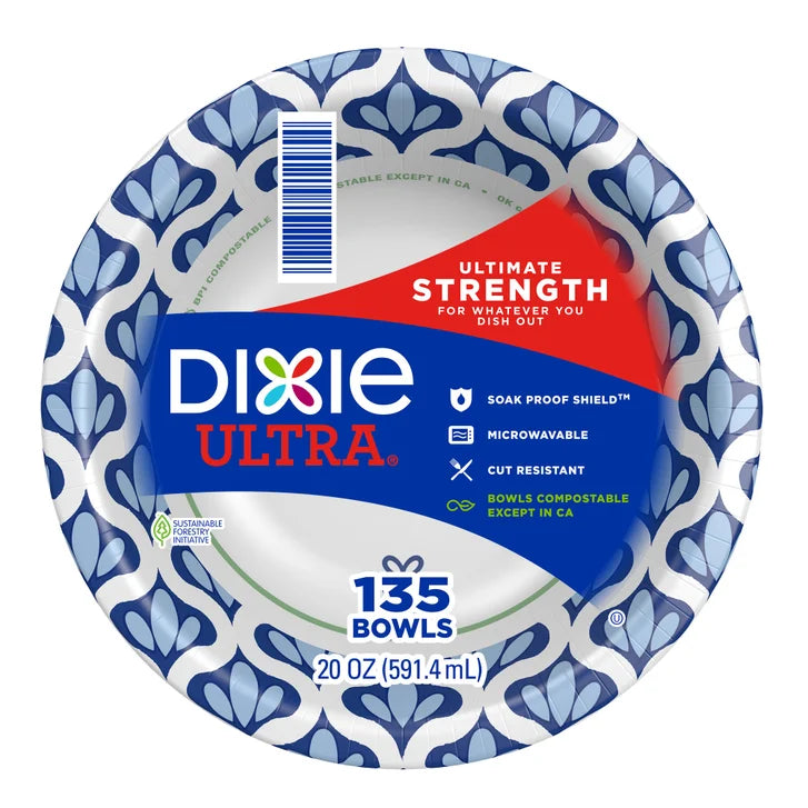 Dixie Ultra 20 oz Paper Bowl, 135-count
