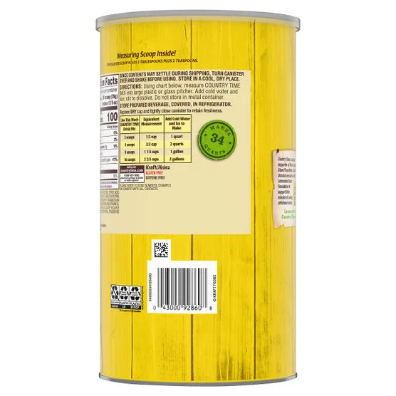 Country Time, Drink Mix, Lemonade, 82.5 oz