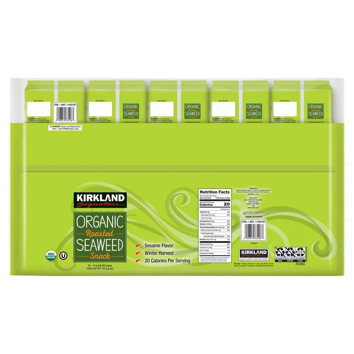 Kirkland Signature Organic Roasted Seaweed