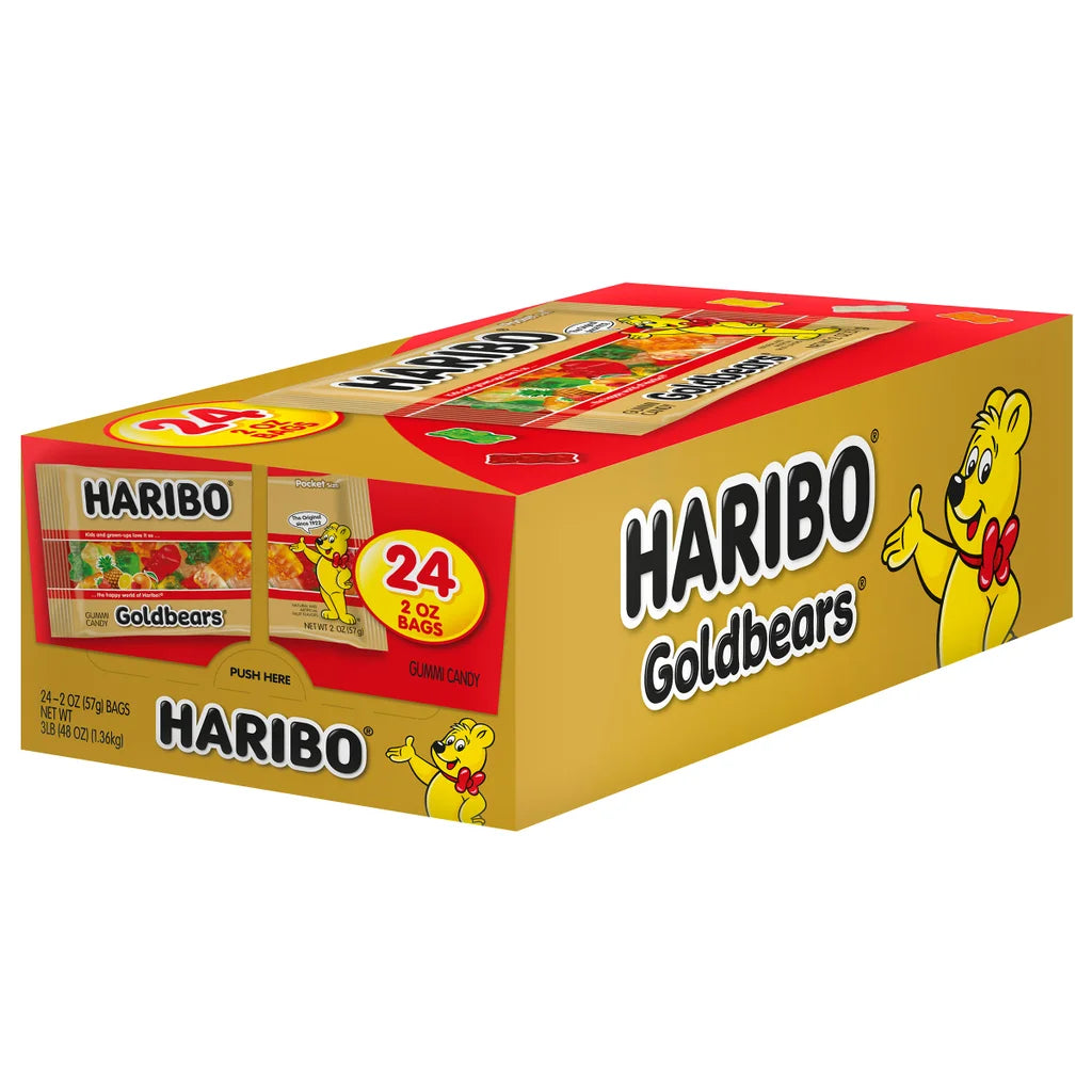 Haribo Goldbears Gummi Candy, 2 oz, 24-count