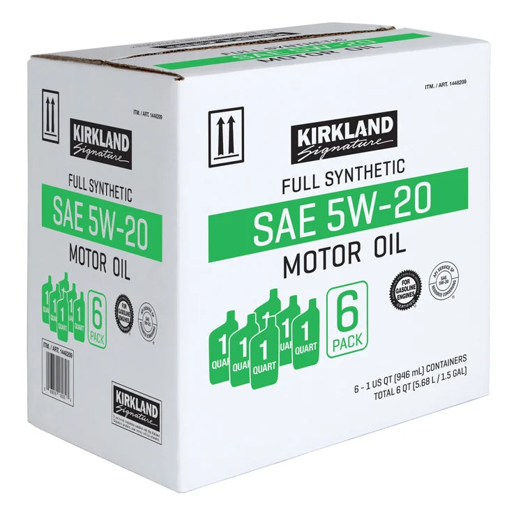 Kirkland Signature 5W-20 Full Synthetic Motor Oil 1-Quart, 12-pack
