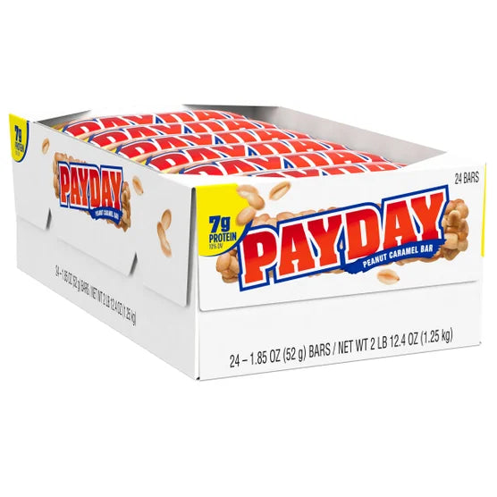 Payday Peanut Caramel Bar, 1.85 oz, 24-count
