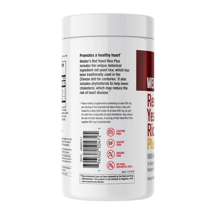 Weider Red Yeast Rice Plus 1200 mg., 240 Tablets