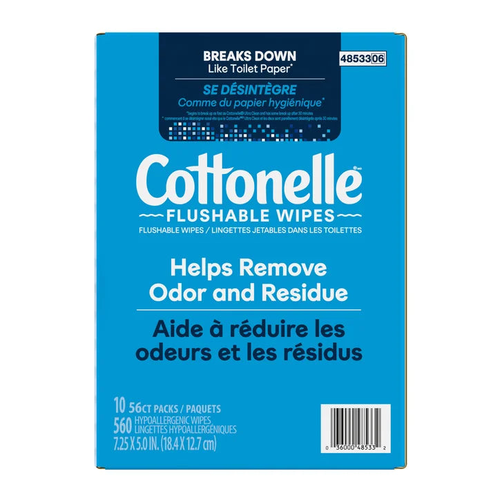 Cottonelle Fresh Care Flushable Wipes, 560 Wipes