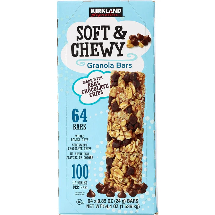 Kirkland Signature Soft & Chewy Granola Bars, 0.85 oz, 64-count