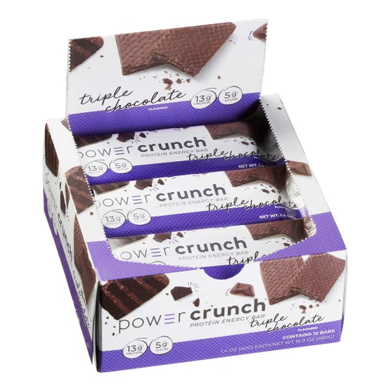 Power Crunch Protein Energy Bar, Triple Chocolate, 1.4 oz, 12-count