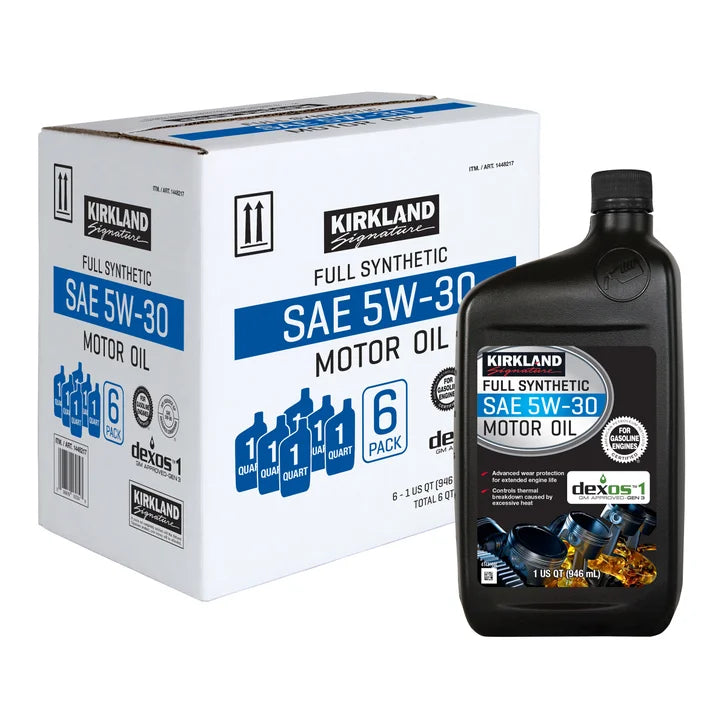 Kirkland Signature 5W-30 Full Synthetic Motor Oil 1-Quart, 12-pack