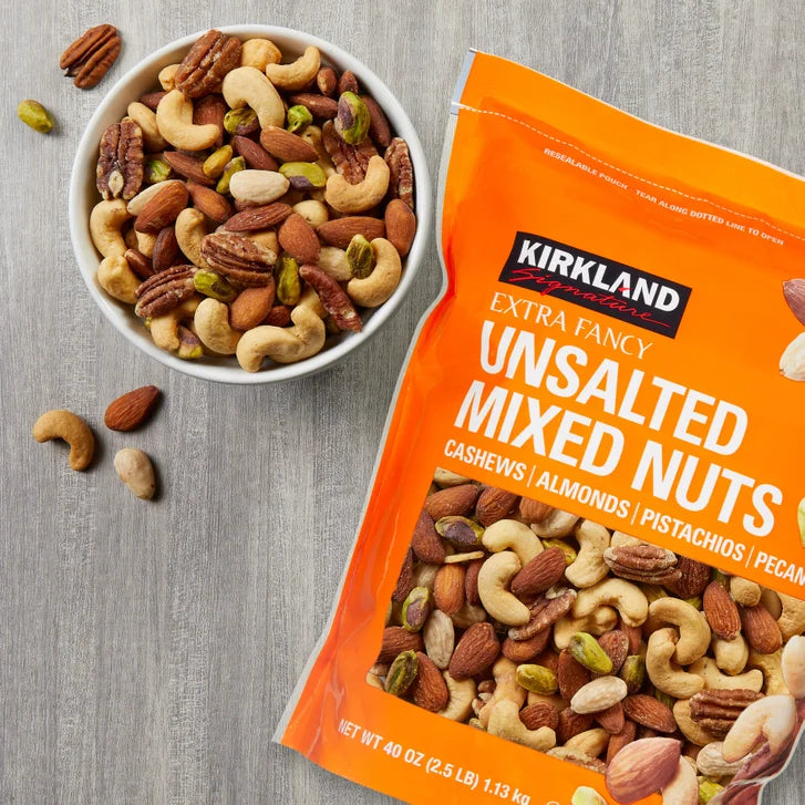 Kirkland Signature Extra Fancy Mixed Nuts, Unsalted, 2.5 lbs