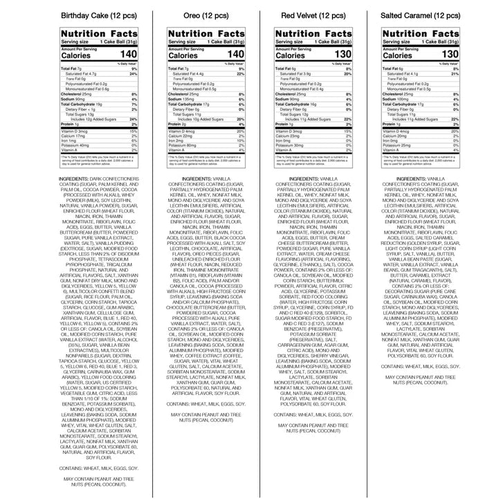 Austin Cake Ball Catering Assortment, 48 Cake Balls