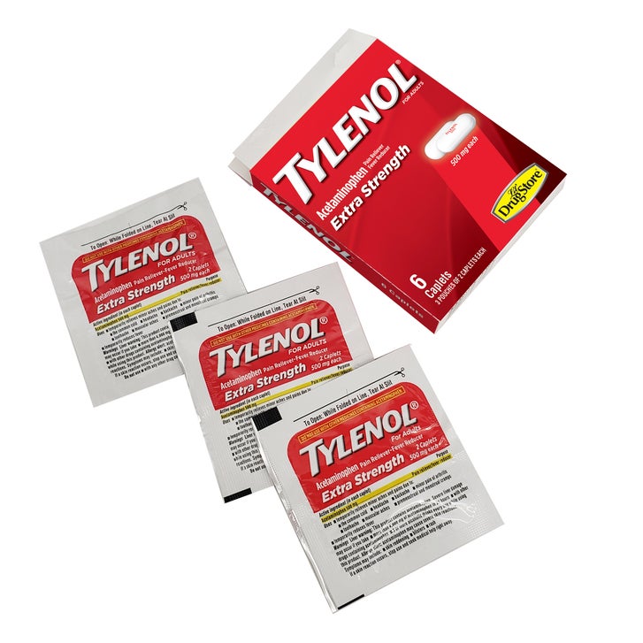 Tylenol Extra Strength Acetaminophen, 500 mg, 3 Servings per Box, 6 Boxes