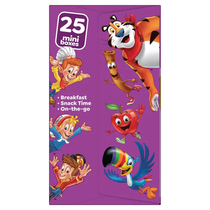 Kellogg's Cereal Mini Boxes, Variety Pack, 25-count