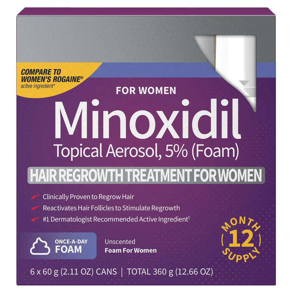 Women’s Minoxidil by Perrigo Hair Regrowth Treatment 2.11 fl oz, 6-pack