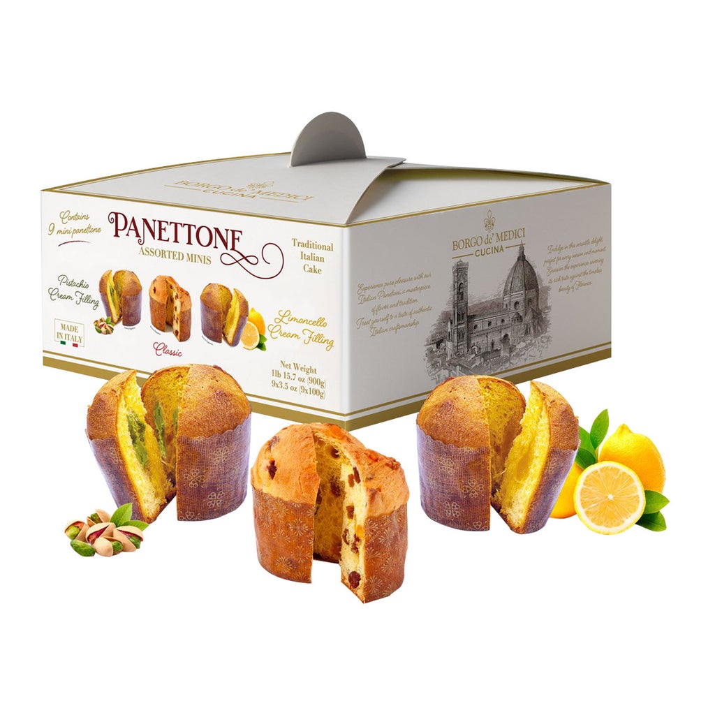 Borgo de Medici Assorted Mini Panettone, Variety Pack, 9-pack