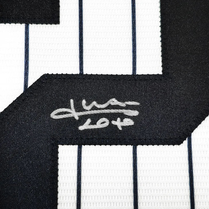 Juan Soto Autographed New York Yankees White Pinstripe Nike Jersey - Beckett Authenticated
