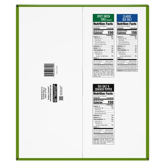 Boulder Canyon Kettle Style Potato Chips, Variety Pack, 1 oz, 36-count