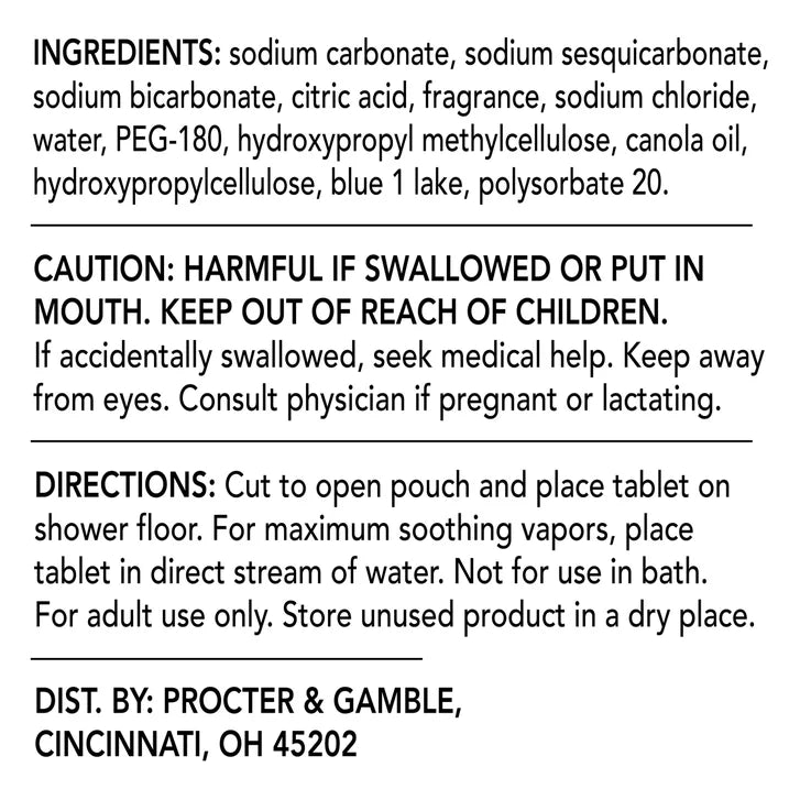 Vicks VapoShower Max Vapors, 8 Shower Tablets