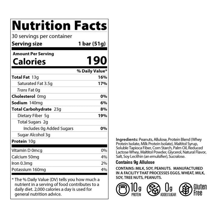 Genius Gourmet Protein Bar, Rolled Nut Bar, 30 Count