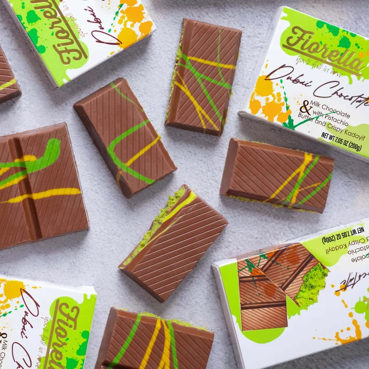 Fiorella Dubai Chocolate Bars, 200g, 3-pack