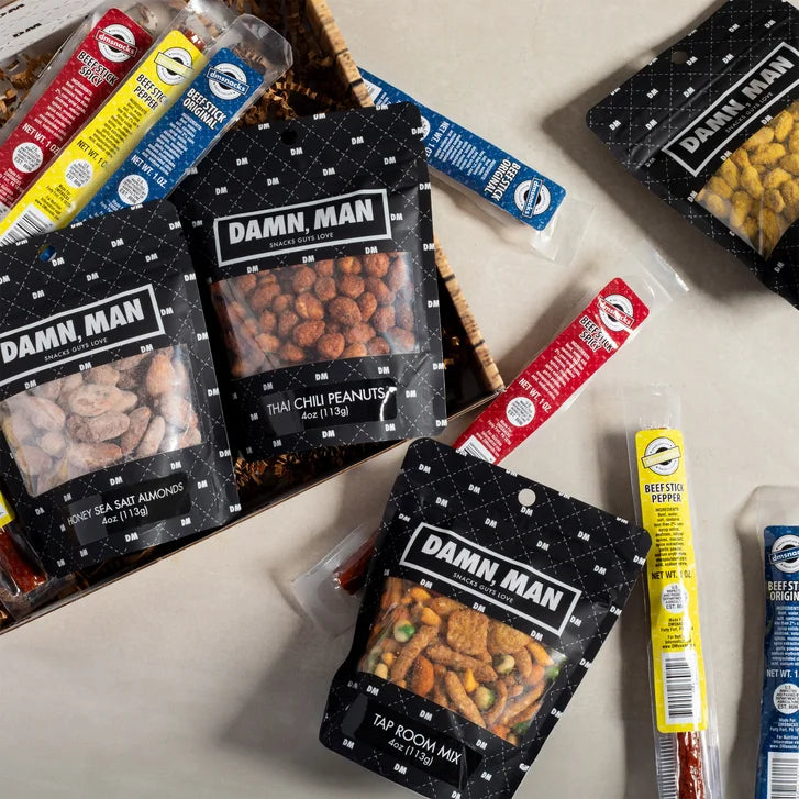 Damn Man Meat and Nut Snack Gift Box, 28 oz. Total