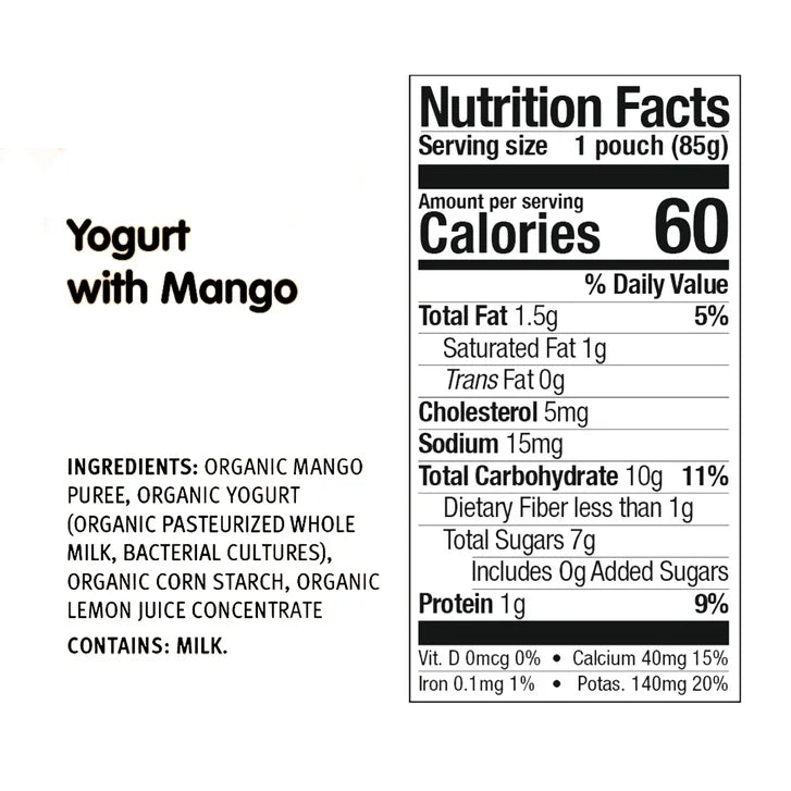 Holle Organic Baby Food, Yogurt Pouch Variety Pack, 40 Packs, 3 oz. Each