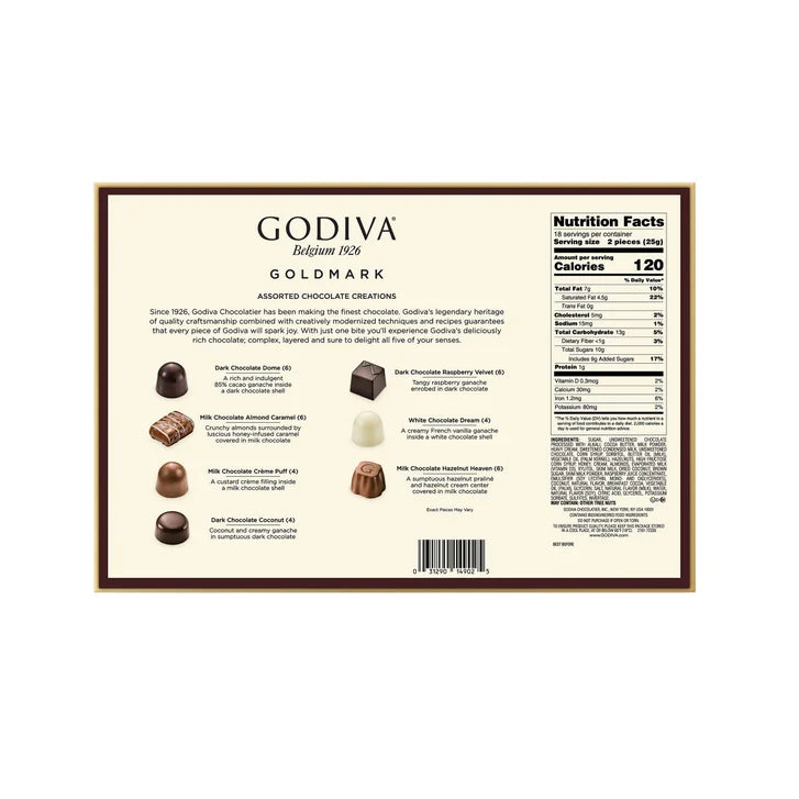 Godiva Goldmark Collection Assorted Chocolate Box, 36-pieces