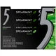 5 Gum Sugar Free Gum, Spearmint Rain Chewing Gum, 15 Sticks, 10-count