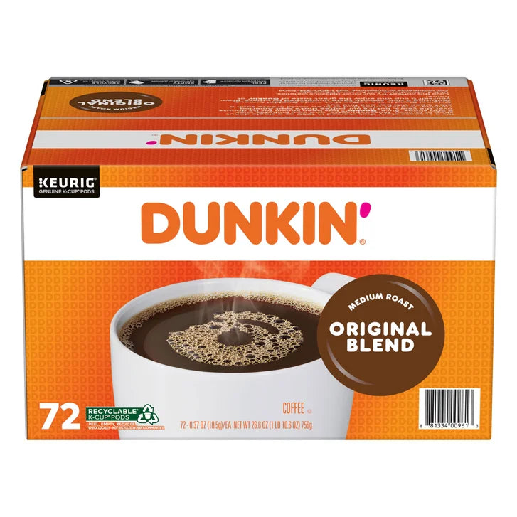 Dunkin' Donuts, Original Blend, Medium Roast, K-Cup Pods, 72ct