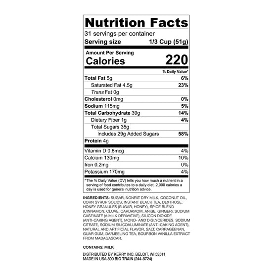 Big Train, Spiced Chai Tea Latte Drink Mix, 3.5 lbs