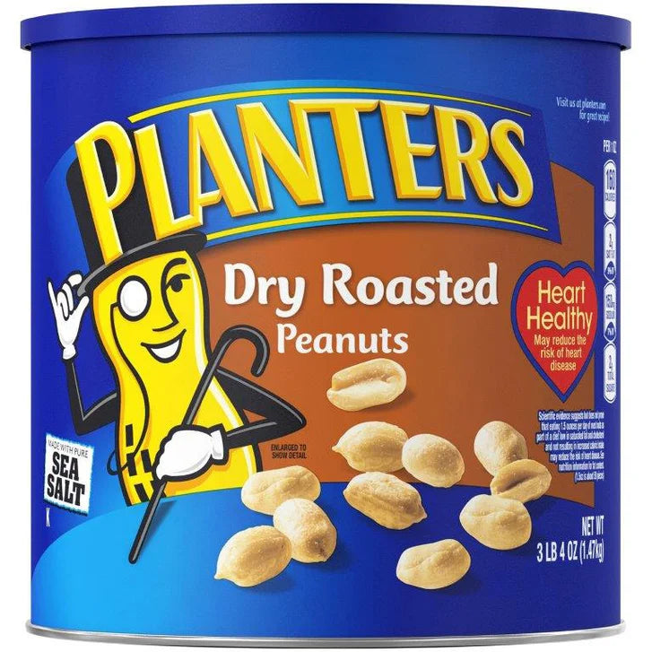 Planters Dry Roasted Peanuts, 3.25 lbs