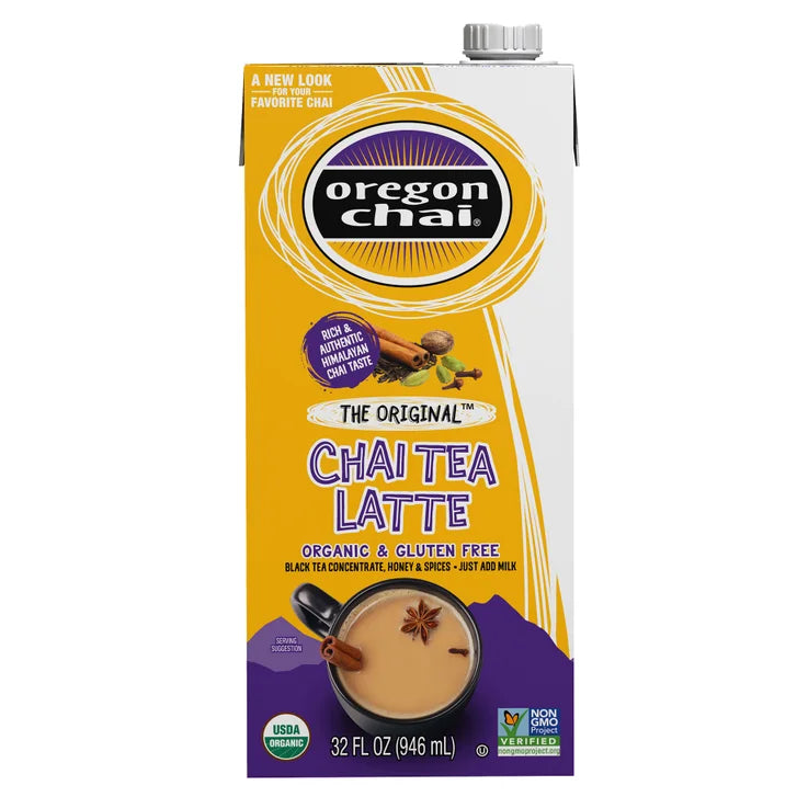 Oregon Chai, Original Organic Chai Tea Latte Concentrate, 32 fl. oz., 3-Count