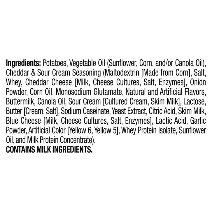 Ruffles Potato Chips, Cheddar & Sour Cream, 1.5 oz, 64-count