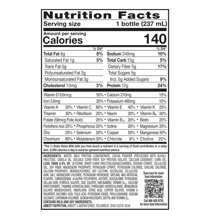 Glucerna Original Diabetic Nutrition Shake, Chocolate, 8 fl oz, 24-pack