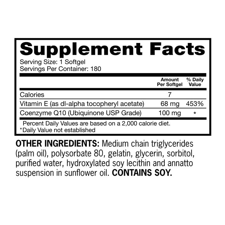 Qunol Ultra CoQ10 100 mg., 180 Softgels