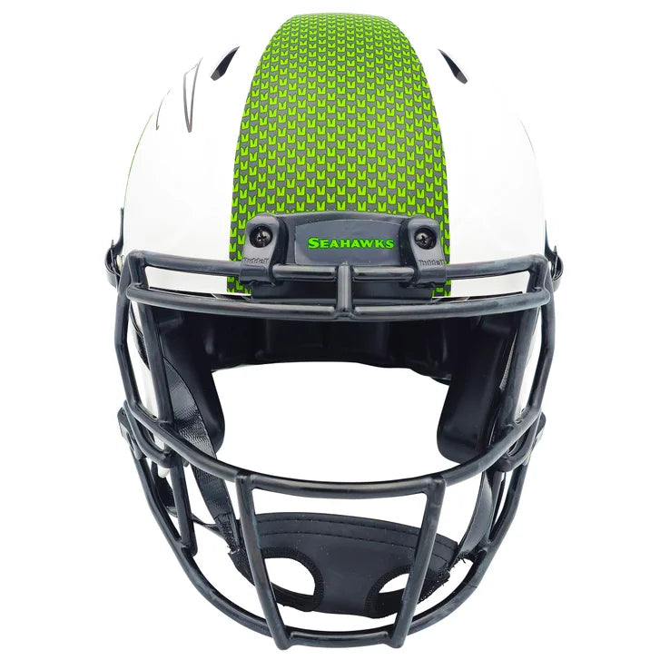 Russell Wilson Autographed Seattle Seahawks White Lunar Eclipse Full Size Authentic Speed Helmet - Beckett Authenticated