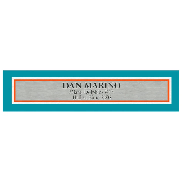 Dan Marino Autographed Framed Teal Miami Dolphins Jersey - Beckett Authenticated
