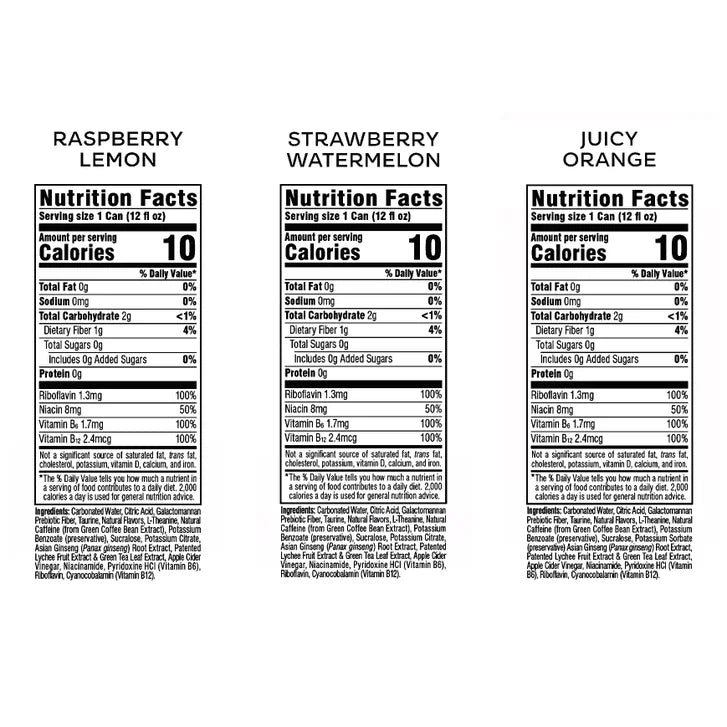 Bloom Sparkling Energy Drink, Variety Pack, 12 fl oz, 18-count