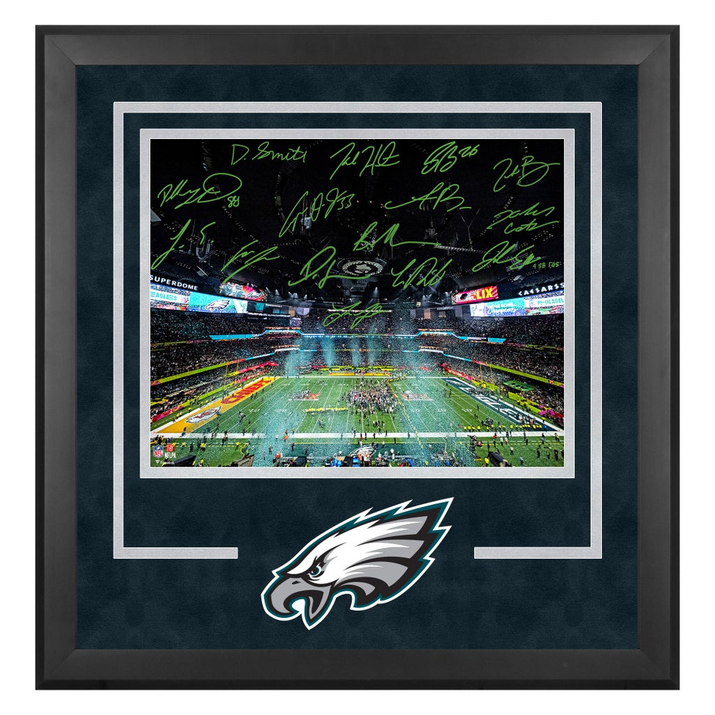 Philadelphia Eagles Autographed Framed Photo Super Bowl LIX Champions with Multiple Signatures - Fanatics Authenticated