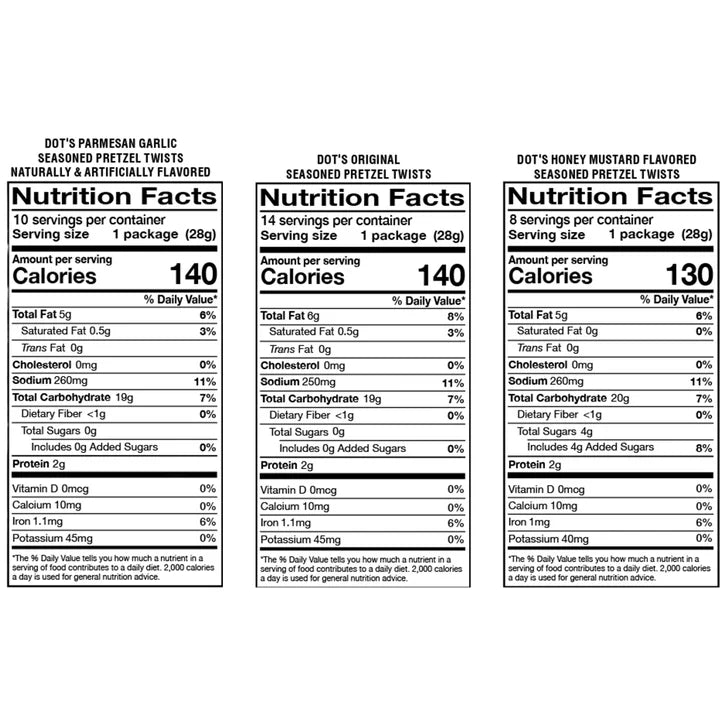 Dot’s Homestyle Seasoned Pretzel Twists, Variety Pack, 1 oz, 32-count