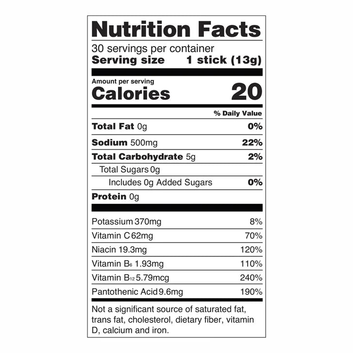 Liquid I.V. Hydration Multiplier, 30 Individual Serving Stick Packs in Resealable Pouch, Sugar Free, Rainbow Sherbet