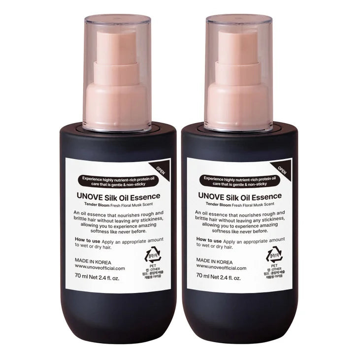 UNOVE Silk Oil Essence, 2.36 fl oz, 2-pack
