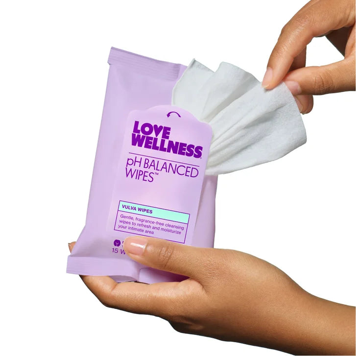Love Wellness pH Balanced Cleanser and Wipes Bundle