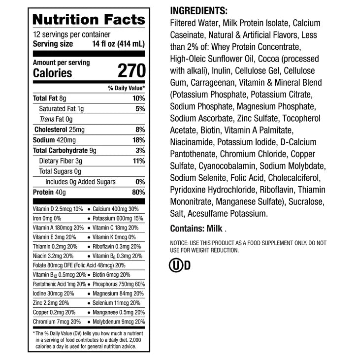 Lean Body Cookies & Cream Protein Shake 14 fl oz, 12-pack