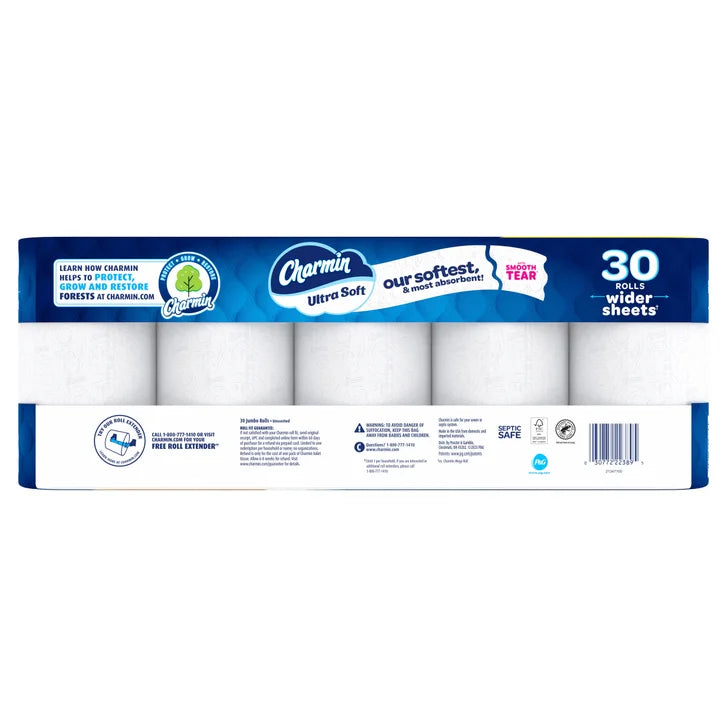 Charmin Ultra Soft Bath Tissue, 2-Ply, 213 Sheets, 30 Rolls