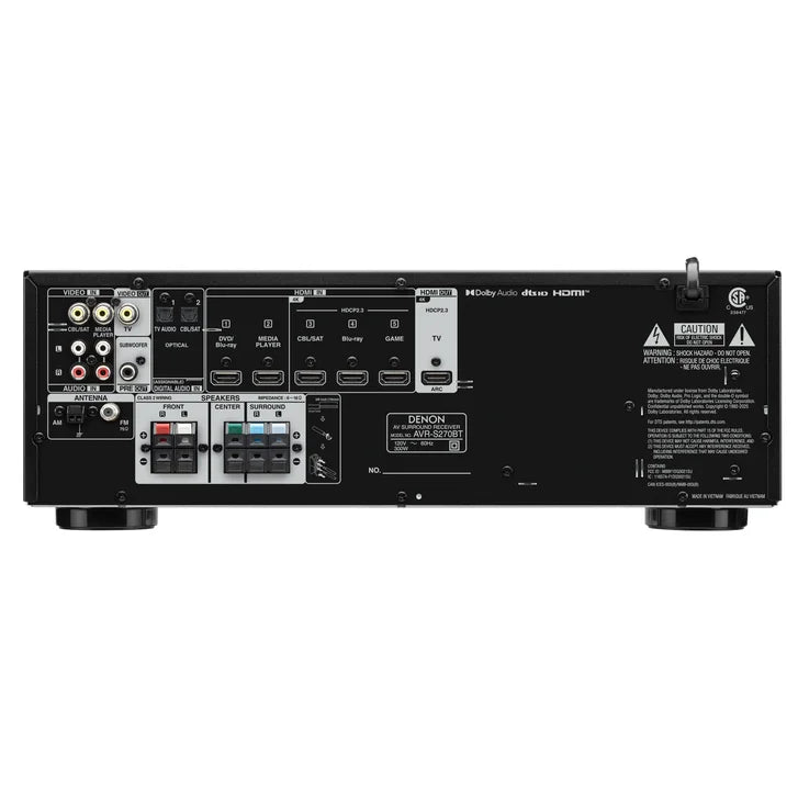 Denon AVR-S270BT 5.1 Ch. 4K AV Receiver
