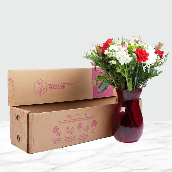 Shades of Christmas Fresh Cut Floral Arrangement, 30-stems