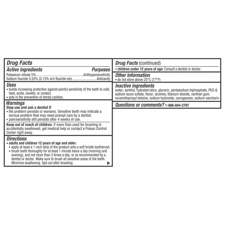 SENSODYNE Clinical White Toothpaste, 5.5 oz, 3-pack