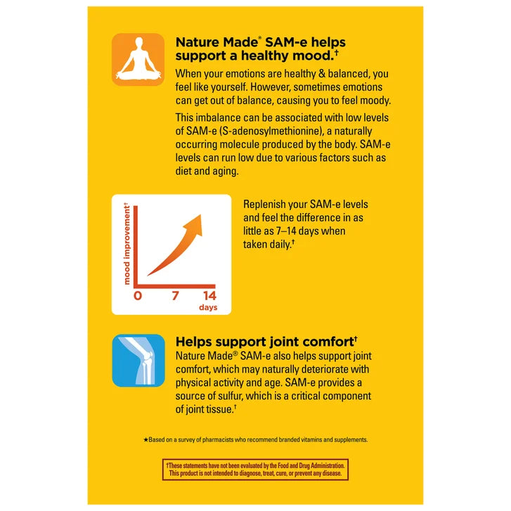 Nature Made SAM-e Complete 400 mg., 60 Tablets