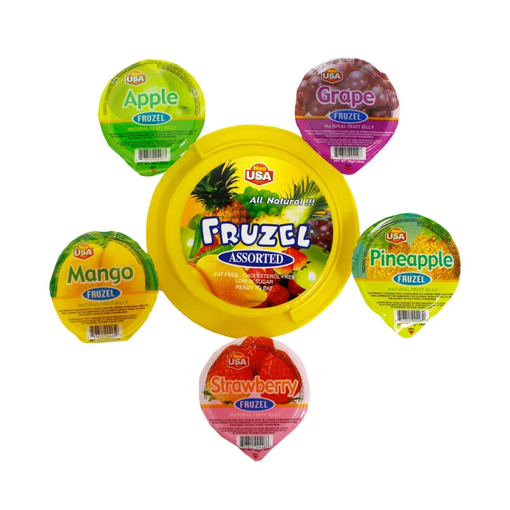Fruzel Natural Fruit Jelly, Assorted, 51.15 oz