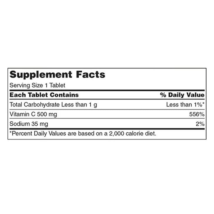 Kirkland Signature Chewable Vitamin C 500 mg., 500 Tablets